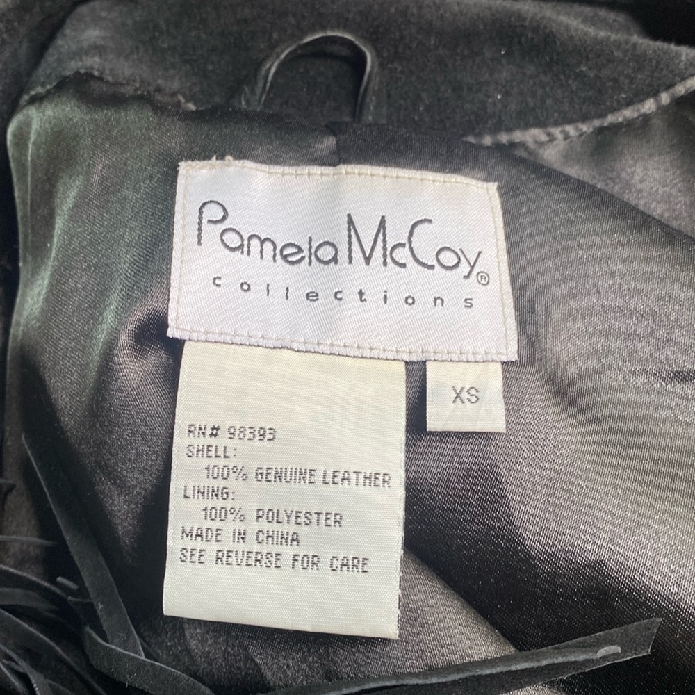 Vintage Pamela McCoy collections genuine leather black jacket size xs - Picture 8 of 8